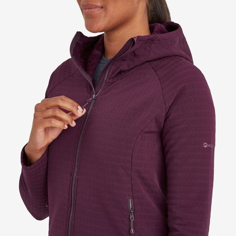 Purple Montane Protium XT Hooded Women's Fleece Jackets | TDA1262UO