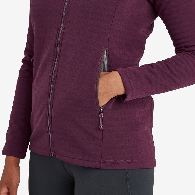 Purple Montane Protium XT Hooded Women's Fleece Jackets | TDA1262UO