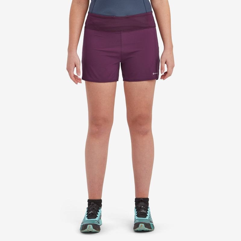 Purple Montane Slipstream Twin Skin Trail Running Women's Shorts | TLG3071GD