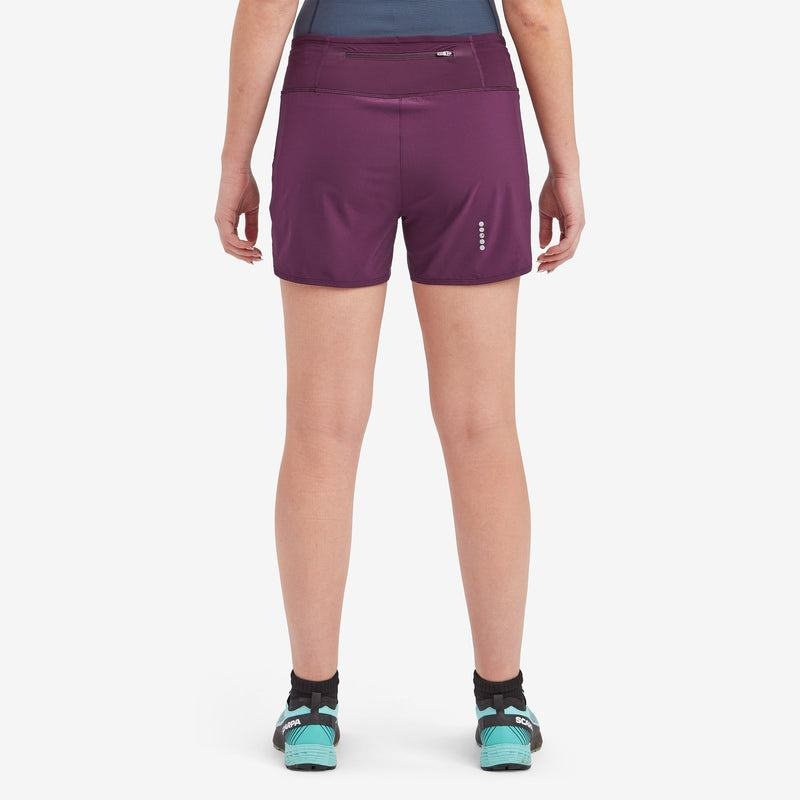 Purple Montane Slipstream Twin Skin Trail Running Women's Shorts | TLG3071GD