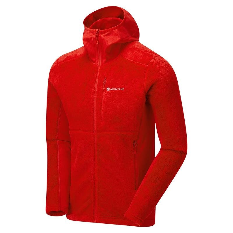 Red Montane Protium XPD Hooded Men's Fleece Jackets | FUN7896NJ