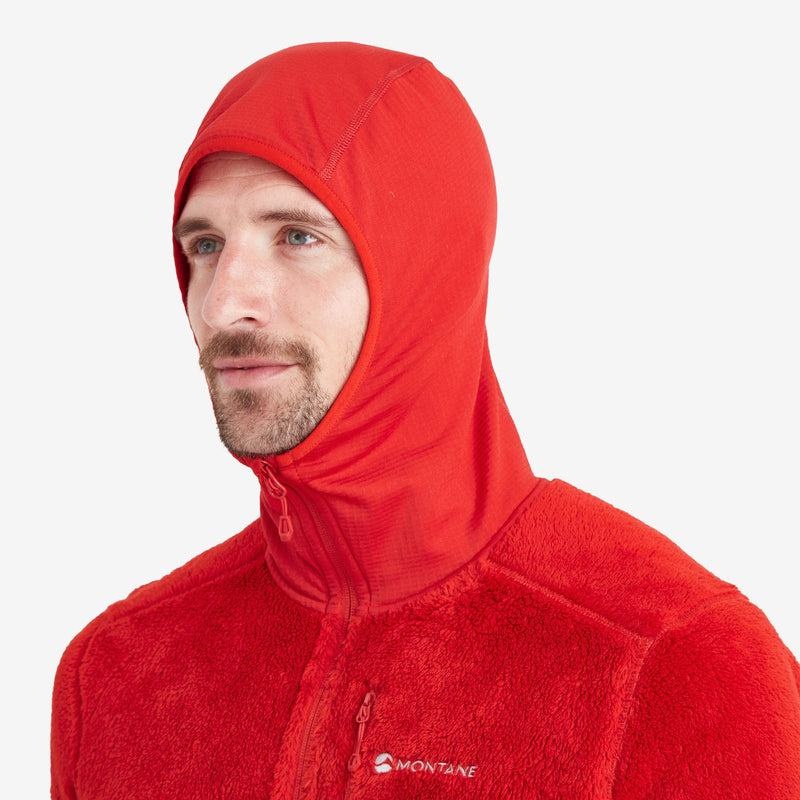 Red Montane Protium XPD Hooded Men's Fleece Jackets | FUN7896NJ