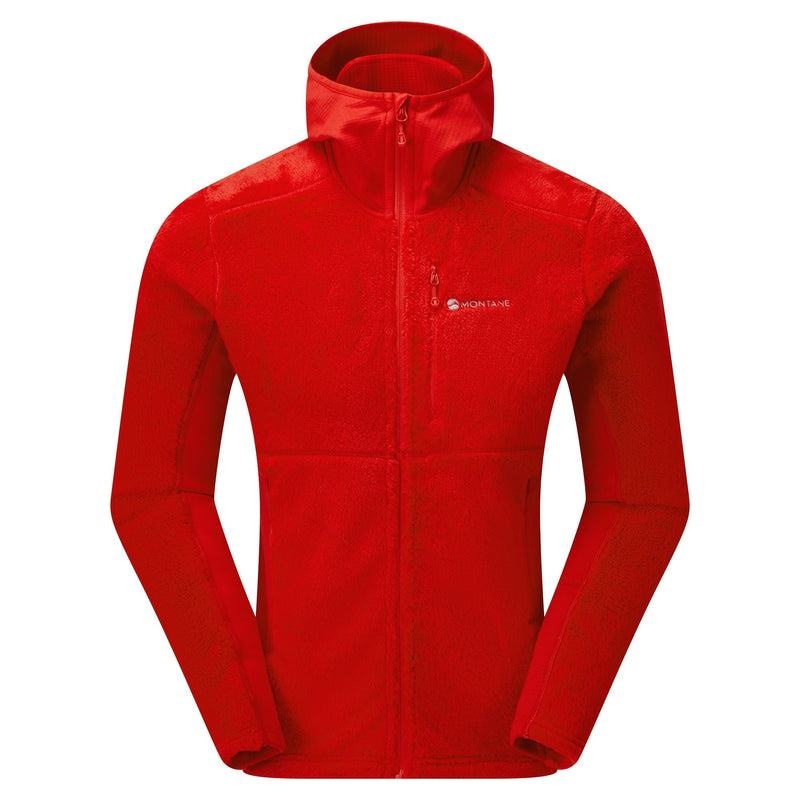 Red Montane Protium XPD Hooded Men\'s Fleece Jackets | FUN7896NJ