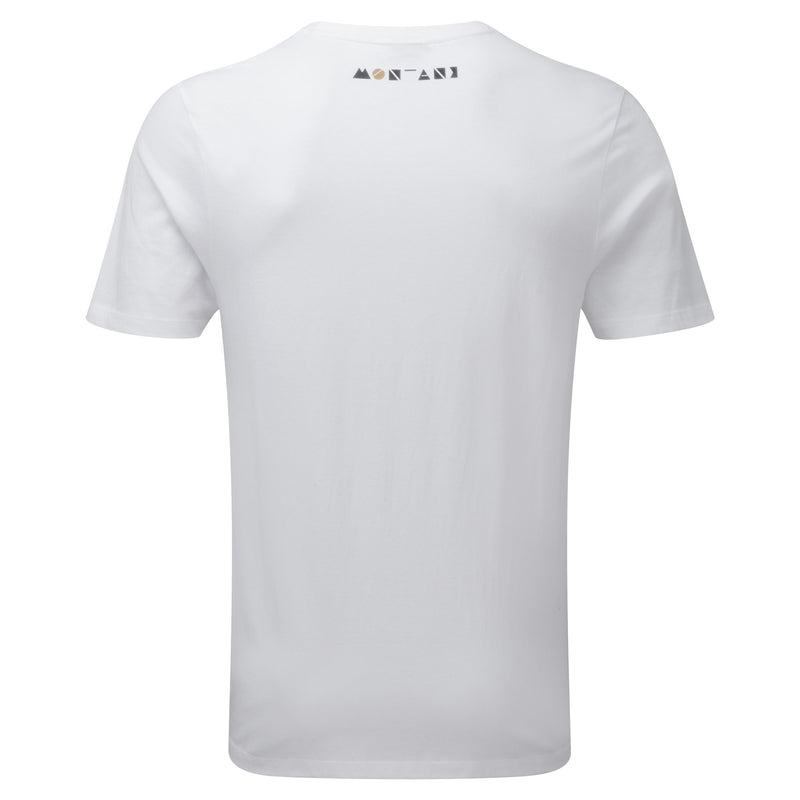 White Montane Geometry Men's T Shirts | XZM6659ZB